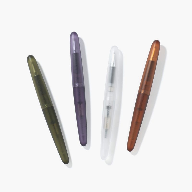 A pen that evokes the texture of frosted glass. Its translucency reveals the internal mechanism as an aesthetic feature. Careful consideration of form and colour palette ensures an elegant presence, even when not in use.&nbsp;

The pen is equipped with thoughtful functionality, including an extended grip section and a screw cap designed for quick access with minimal turns. The visible ink level allows for easy refills.

Available in a Fine and Medium nib
Includes converter
Steel nib