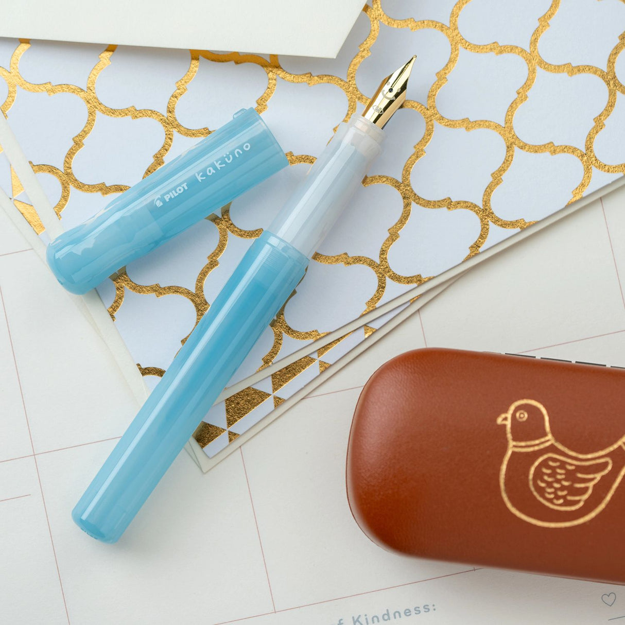 Pilot Kakuno Madoromi Fountain Pen - Light Blue