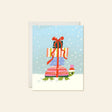 Karen Schipper Greeting Card - Winter Turtle

A tiny turtle carrying a towering stack of presents makes this winter scene feel sweet, cheerful, and full of charm. This hand-illustrated Winter Turtle holiday card features a bundled-up turtle in a festive hat, wrapped gifts tied with a bright red ribbon, and soft falling snow for a whimsical seasonal design that feels easy to love.

A2 folded card, 4.25" W × 5.5" L
Printed in full color on FSC® certified white cover paper
Blank interior
Single greeting card +