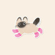 A cat in tiny pink socks is impossible not to smile at. Cat Socks Sticker features a sweet cream-and-black cat padding along in bright pink socks, giving the design a playful, cozy, and instantly giftable feel.

Made from matte-coated, waterproof vinyl, it’s durable enough for laptops, planners, water bottles, and more. It’s an easy impulse add-on for cat people, best friends, and shoppers looking for a small but meaningful gift.

Measures approximately 3 inches
Matte coating; durable, waterproof, and scrat