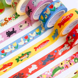Long little dachshunds in bright sweaters and tiny caps give the Dachshund Dog Washi Tape a playful, personality-filled look. This Karen Schipper decorative paper tape is a fun pick for dog lovers, stationery shoppers, and anyone drawn to cheerful desk accessories.

Tape dimensions: 15mm x 10m
Each tape is approx. 1.75” x 1.75” x 0.65”
Packaged in clear plastic with two round branded stickers on each side of the roll&nbsp;
Designed in the USA, made in China