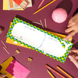 Karen Schipper Weekly Desk Planner - Whale

Bring a playful splash to weekly planning with the Whale Desk Planner, a punny weekly desk planner pad featuring a charming whale layout with labeled sections that make organizing the week feel a little more fun. The bright checkered border and whimsical design give it strong shelf appeal while keeping it practical for schedules, reminders, and everyday planning.

It comes with 52 undated sheets, enough to last you the year.
Professionally printed full color
Size: