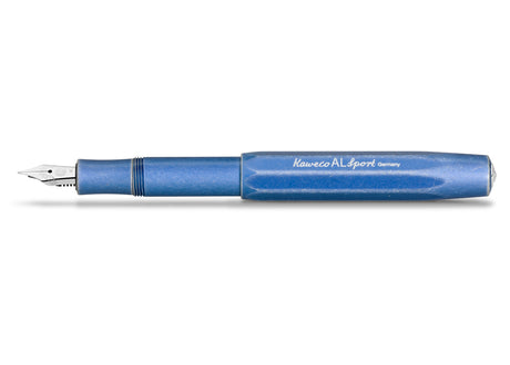 Kaweco AL SPORT Fountain Pen Stonewashed Blue

The AL Sport fountain pen in Stonewashed Blue not only has a casual look but also fits snugly in your hand.

The metallic body is made of high-quality aluminium and grants an unique haptic experience. Its fine surface imparts elegance.