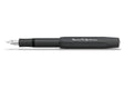 All black everything – our fountain pen in black performs brilliantly in any situation. The black pen with an elegant, matt surface can be combined with various notebooks, papers and other accessories.

The metallic body is made of high-quality aluminium and grants an unique haptic experience. Its fine surface imparts elegance.&nbsp;

This pocket-sized fountain pen only measures 10.5 cm when closed and is, therefore, a perfect everyday pen. When the cap is attached, the pen grows to a standard size of 13 cm