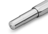 Thanks to the untreated aluminium, the AL Sport fountain pen Raw quickly develops an individual patina. The metallic body is made of high-quality aluminium and grants an unique haptic experience. Its fine surface imparts elegance.

This pocket-sized fountain pen only measures 10.5 cm when closed and is, therefore, a perfect everyday pen. When the cap is attached, the pen grows to a standard size of 13 cm. Thanks to its light weight and small size, it’s a great pen for on the go.

You can individualize your 