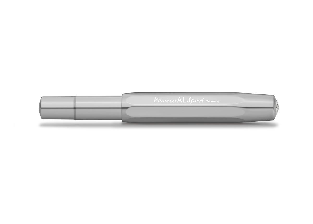Thanks to the untreated aluminium, the AL Sport roller ball Raw quickly develops an individual patina.

The metallic body is made of high-quality aluminium and grants an unique haptic experience. Its fine surface imparts elegance.

The Kaweco Sport was created in 1911. The pocket-sized roller ball pen only measures 10.5 cm when closed, and grows to a standard size of 13 cm, when the cap is attached.&nbsp;

The invention of the rollerball made writing particularly easy and fluid. The ink flows continuously o