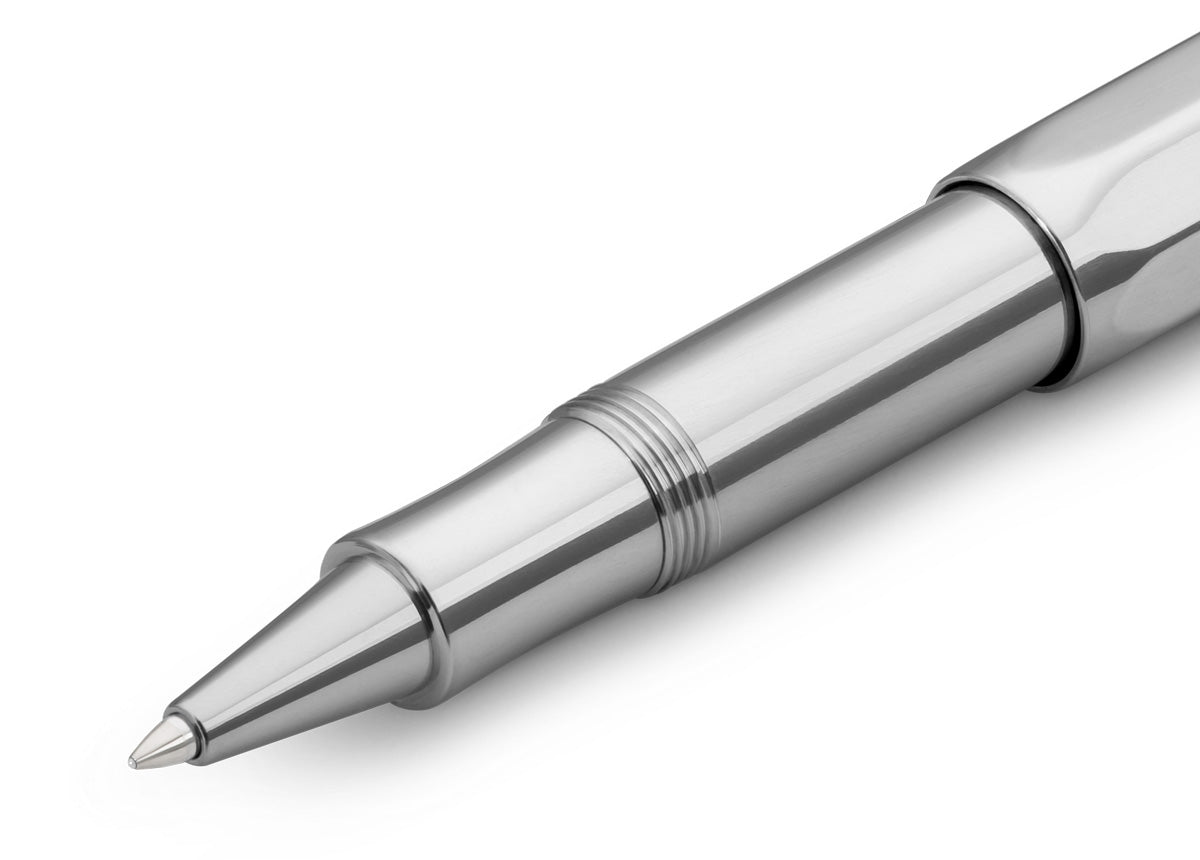 Thanks to the untreated aluminium, the AL Sport roller ball Raw quickly develops an individual patina.

The metallic body is made of high-quality aluminium and grants an unique haptic experience. Its fine surface imparts elegance.

The Kaweco Sport was created in 1911. The pocket-sized roller ball pen only measures 10.5 cm when closed, and grows to a standard size of 13 cm, when the cap is attached.&nbsp;

The invention of the rollerball made writing particularly easy and fluid. The ink flows continuously o