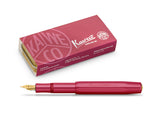 Just like the intricately cut facets of a ruby, the glossy polished surface of the fountain pen creates an exciting play of light on the octagonal shape. The refinement of the surface creates soft, rounded edges, which makes the writing instrument particularly comfortable to hold. A shadow engraving and the combination of aluminum with gold elements complements the elegant character of the pen. Included with this pen is a standard royal blue ink cartridge.&nbsp;