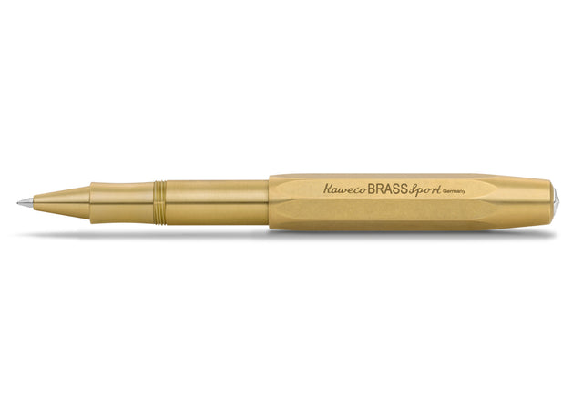 The latest technology of gel refill and ceramic ball combined with classic design made of high-quality brass with an individual touch.


This pocket roller ball pen has a closed size of only 10.5 cm and grows to a standard size of 13 cm withthe cap attached.

The high-quality brass will develop a natural and individual patina with daily use. Due to the high weight, the writing instrument already presses slightly onto the paper by itself. This feature makes it possible for you to write longer and more comfor