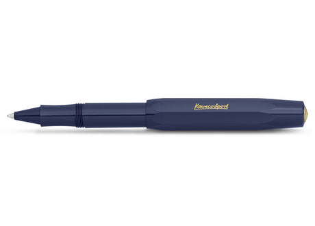 Kaweco CLASSIC SPORT Gel Roller Navy

The rollerball in the color navy captivates with a deep, saturated blue. The color name was coined by the dark blue uniforms of the British Royal Navy officers of the 17th century. It makes us dream of the vastness of the sea and promotes our inspiration.