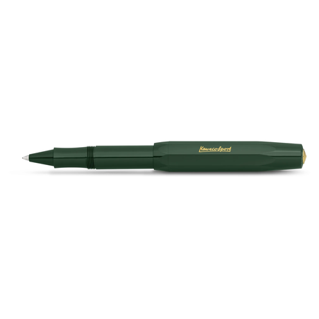 Kaweco CLASSIC SPORT Rollerball - Green

It is the close connection to nature that makes the color green so pleasant. The dark green of the Classic Sport series is often found on Kaweco models from history, which makes the rollerball look particularly nostalgic.

The Kaweco Sport has been around since 1911. The rollerball for the bag has a size of only 10.5 cm when closed and grows to a normal size of 13 cm with the cap on.

The invention of the rollerball enables particularly easy and gliding writing. The 