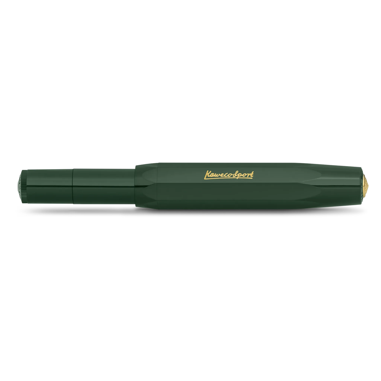 Kaweco CLASSIC SPORT Rollerball - Green

It is the close connection to nature that makes the color green so pleasant. The dark green of the Classic Sport series is often found on Kaweco models from history, which makes the rollerball look particularly nostalgic.

The Kaweco Sport has been around since 1911. The rollerball for the bag has a size of only 10.5 cm when closed and grows to a normal size of 13 cm with the cap on.

The invention of the rollerball enables particularly easy and gliding writing. The 