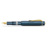 The AL Sport Solo fountain pen in navy with gold hardware not only has a classic look but also fits snugly in your hand.

The metallic body is made of high-quality aluminium and grants an unique haptic experience. Its fine surface imparts elegance.&nbsp;

This pocket fountain pen only measures 10.5 cm when closed and is, therefore, a perfect everyday pen. When the cap is attached, the pen grows to a standard size of 13 cm. Thanks to its light weight and small size, it’s a great pen for on the go.

You can i