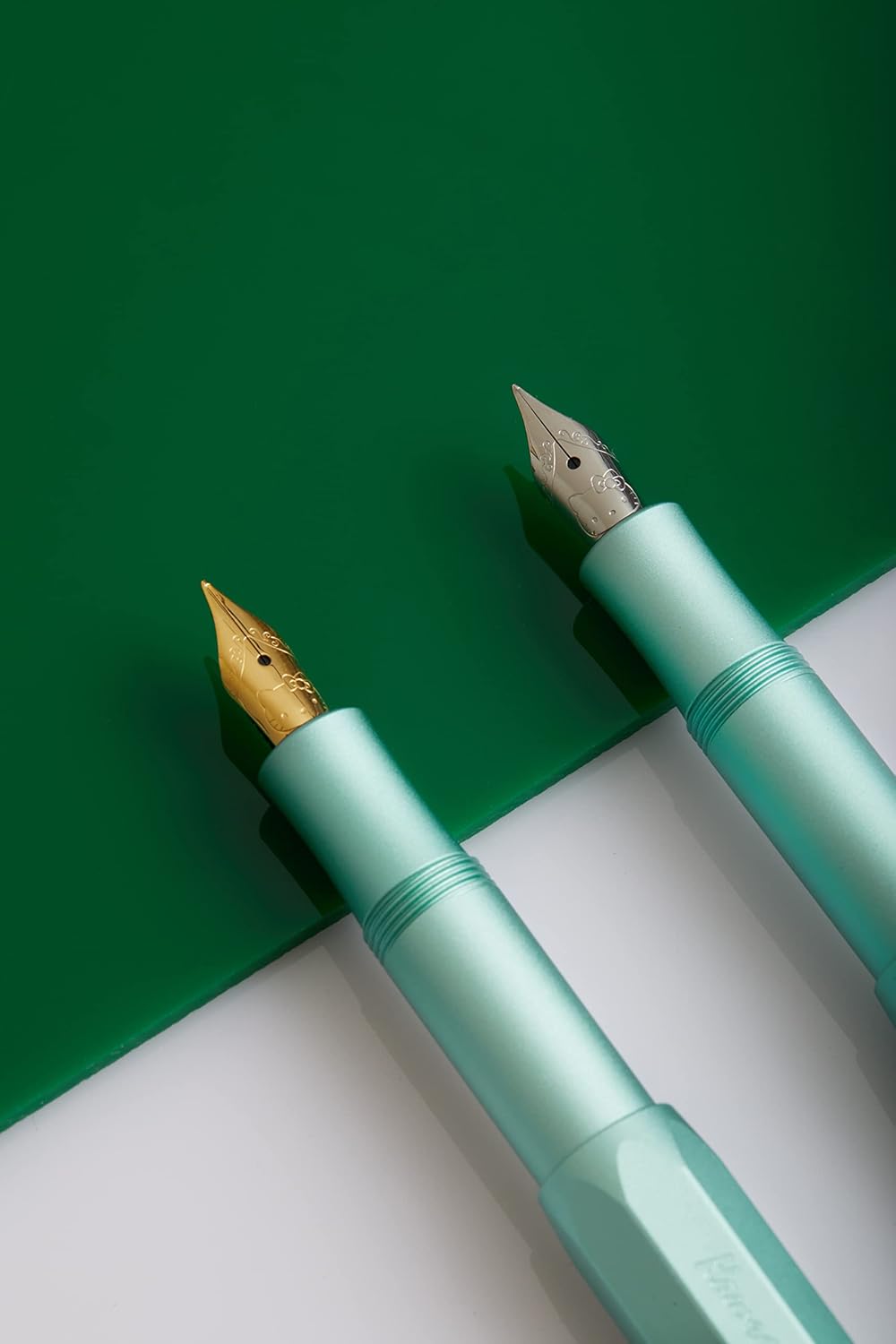 Hello Kitty meets Kaweco again to bring you the Limited Edition Kaweco AL Sport Fountain Pen. The aluminum body and cap are shaded in a unique Opal color. The cap features a Kaweco x Hello Kitty branding, and the silver-plated nib is engraved with Hello Kitty's adorable face.