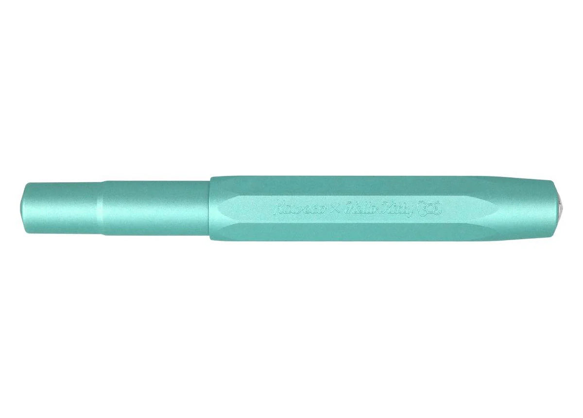 Limited Edition Kaweco x Hello Kitty AL Sport Fountain Pen - Opal with Silver Trimmings


Hello Kitty meets Kaweco again to bring you the Limited Edition Kaweco AL Sport Fountain Pen. The aluminum body and cap are shaded in a unique Opal color. The cap features a Kaweco x Hello Kitty branding, and the silver-plated nib is engraved with Hello Kitty's adorable face.