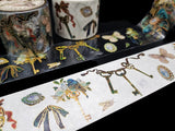 Cinta washi con relieve de llaves