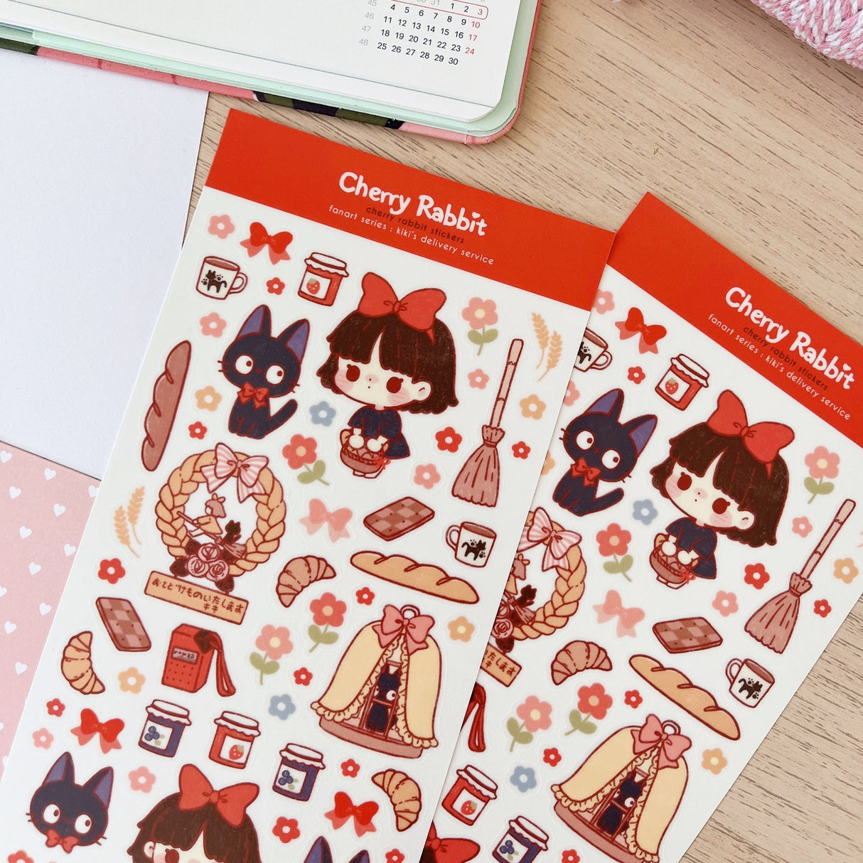 Cherry Rabbit - Kiki's Delivery Service Sticker Sheet