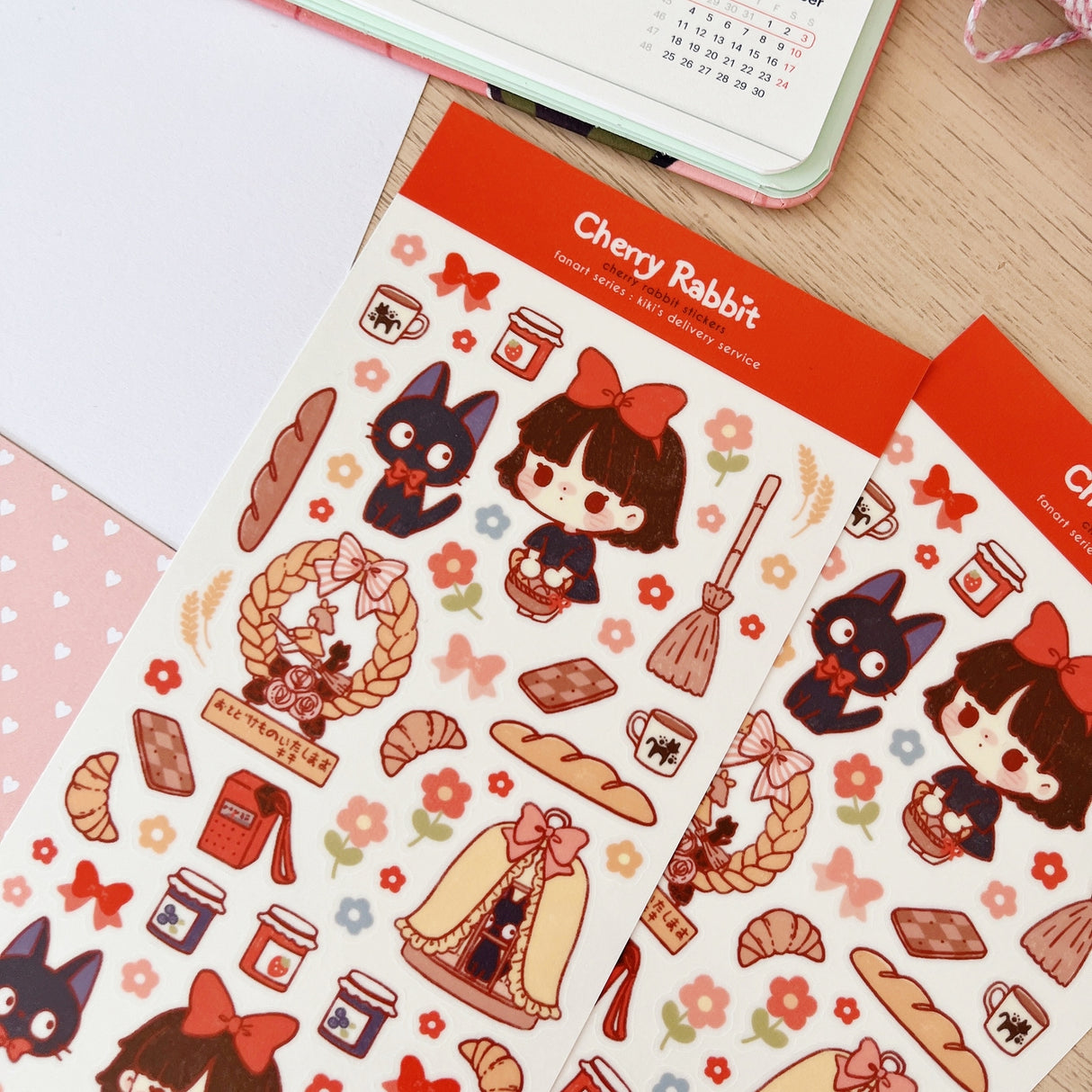 Cherry Rabbit - Kiki's Delivery Service Sticker Sheet