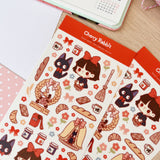 Cherry Rabbit - Kiki's Delivery Service Sticker Sheet