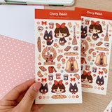 Cherry Rabbit - Kiki's Delivery Service Sticker Sheet