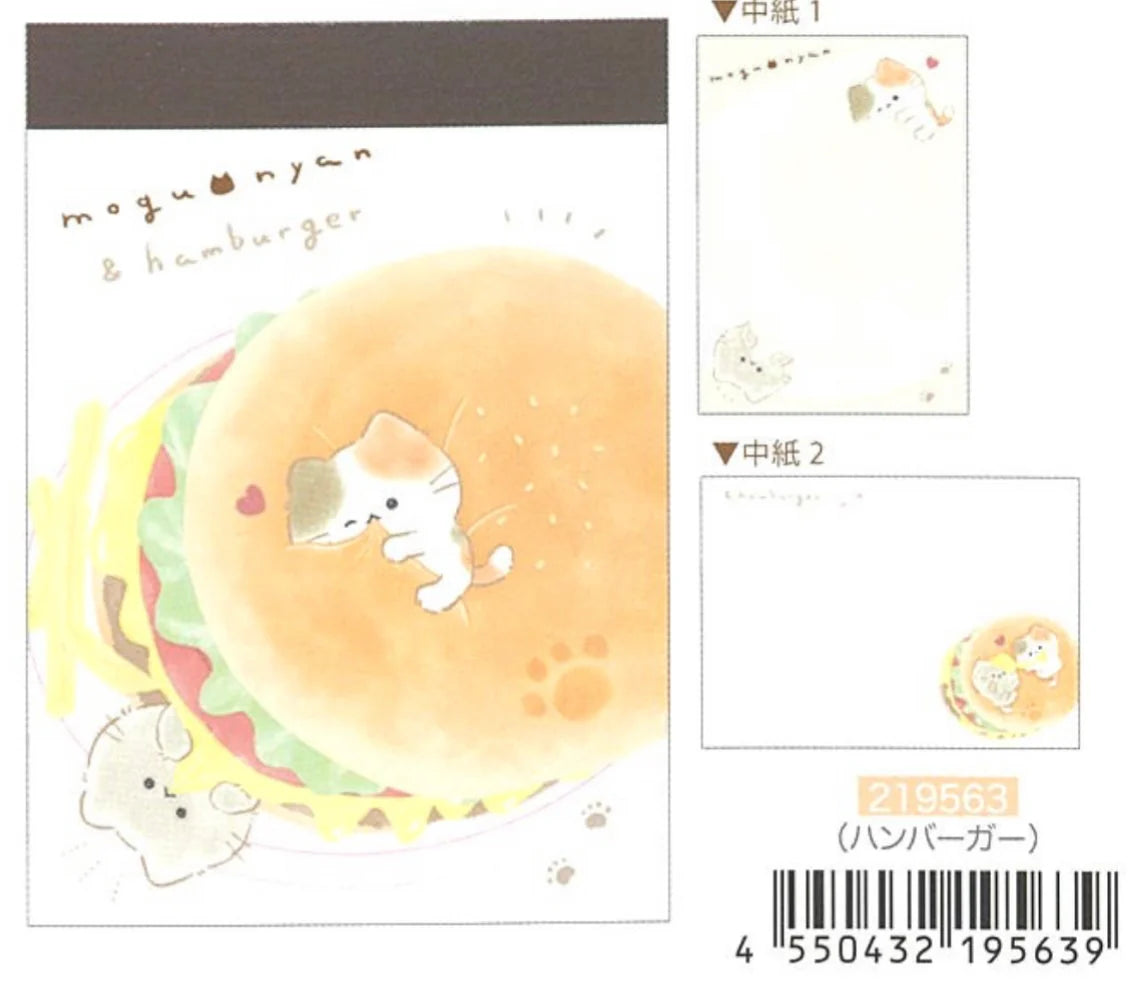 Kitty Hamburger Mini Notepad

2.5 x 3.5 inches (H88xW63xD7(mm)
2 designs x 35 sheets each (total 70 sheets)
Made in Japan