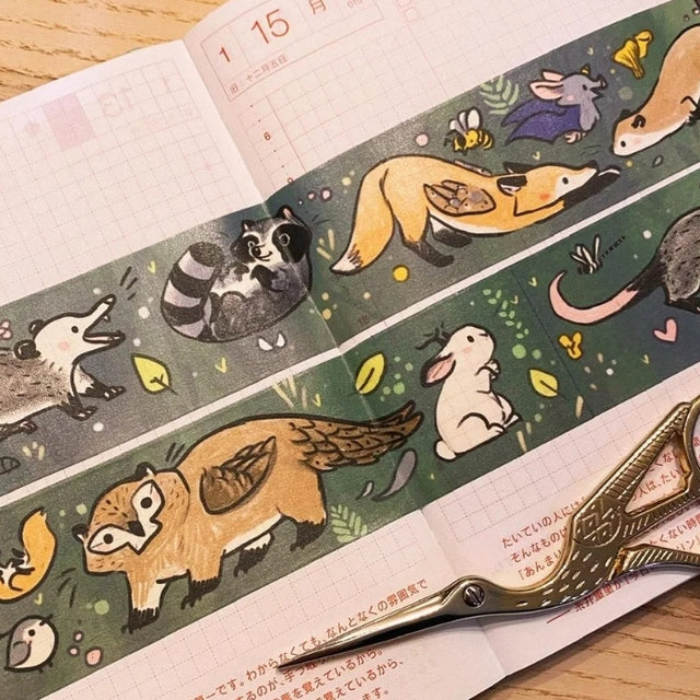 Printed paper tape, perfect for any time you’d use regular tape, only cuter! Use it in planners, journals, scrapbooks, or for sealing and decorating mail. Easily peels off and leaves minimal residue on most surfaces. A perfect gift for the stationery lover in your life - or you!

Original design by Kness

Dimensions: 35mm x 10m

Includes one roll of washi.