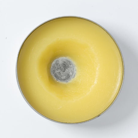 Kodiak Leather Cream - 1oz Tin

RESTORE | WATERPROOF | PROTECT

A light-thick cream with additional beeswax which provides superior waterproofing without heavy waxes.

Our handmade, all-natural, semi-thick wax conditioner offers maximum protection and restoration, adding years of life to your leather goods. Ideal for leathers that need extra protection, touched up, and those frequently exposed to the elements.

The convenient 1&nbsp;oz. size is perfect to keep in the car, boat, at work or where it's most ne