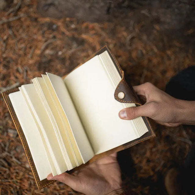 Kodiak Leather Drifter Journal Refill Paper

This refill features 210 blank pages—perfect for capturing thoughts, sketches, travel memories, or daily reflections. The smooth paper offers a satisfying writing experience whether you prefer pen, pencil, or fountain ink.

Made to pair with the Kodiak Leather Drifter Journal, this refill provides generous space without adding bulk.

Does NOT include a cover.&nbsp;