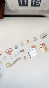 A Cup of Journaling P.E.T Tape, a collaboration with Idiot Sandwich

Add a touch of seasonal whimsy to your creative projects with Our first collaboration with Idiot Sandwich, an Illustrator from Vietnam. Thao illustrations captures everything Kubo and Lucy is about, coffee, stationery and journaling. This P.E.T tape is perfectly Kiss Cut, for easy use.