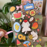 Cute deco stickers!

Great for journaling and Polaroid deco :)

Waterproof, matte PVC material

Size: 7.5 x 15.5 cm sheet
