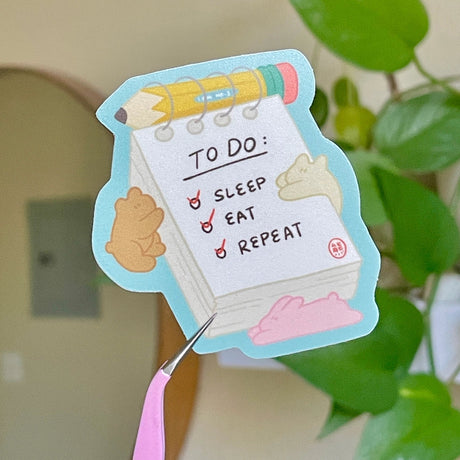 2.5” inch waterproof matte vinyl sticker

Whats on your to-do list?

Perfect for notebooks, water bottles, etc.
