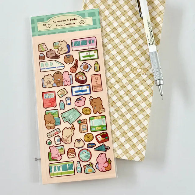 Cute deco stickers! Comes with an adorable, interactive pop-up art using the sticker backing.

Great for journaling and Polaroid deco :)

Waterproof, matte PVC material

Size: 7.5 x 15.5 cm sheet