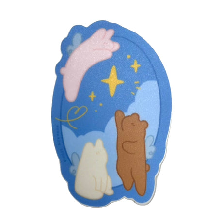 Kumakun Studio Vinyl Sticker - Lullaby

Add a gentle touch of whimsy to your everyday items. Perfect for notebooks, water bottles, etc.

2.5” inch
Waterproof
Matte vinyl sticker