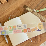 5 meters of pure kiss-cut, washi sticker deco bliss~

They readjust easily and blend in with the paper. (Lighter paper recommended for maximum visibility)

Just like the washi tape material you love, but in a sticker roll. No more saving your stickers for later! Use it up!!

Dimensions: 50mm x 5m