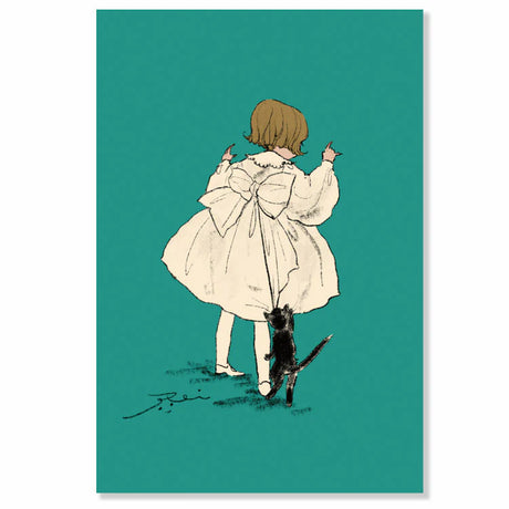Kurahashirei Postcard - Jareai

An adorable postcard portraying the beautiful artwork of Kurahashi Rei. Featuring the appearance of a young girl and a cat that's constantly by her side, these illustrations radiate warmth and whimsy that naturally lures you in.

4in x 6in