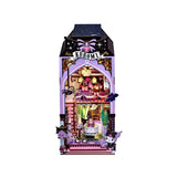 Step into the mysterious world of Kuromi! Bring her spooky fortune-telling lair to life, complete with a crystal ball, tarot cards, and eerie details that set the perfect mystical mood. This miniature scene is crafted with intricate details and comes with LED lighting to create an enchanting atmosphere on your bookshelf.
Perfect for fans of Kuromi, magic, and all things spooky, this kit offers a fun and immersive building experience that transforms any space into a cozy, mysterious hideaway. Build, decorate