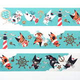 The trio on this adorable washi tape are Abby (brown-black tortie shell), Theo (white), and Ron (black and white socks).&nbsp;The marine look is fresh and very cute. Cut short to use as stickers, or as a pop point in wrapping or decoration.


✨ Product Features

Gold foil stamping for a subtle, elegant shine
Perfect for decorating planners, journals, cards, gifts, and scrapbooks
High‑quality Cozyca Products washi tape
Size: 20 mm × 5 m