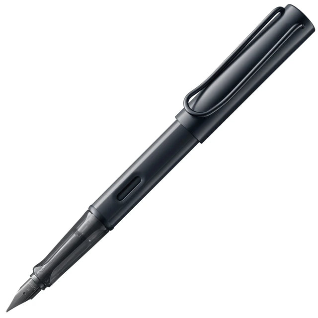 Light, lighter, LAMY AL-star: the writing classic made of resistant aluminium masters all challenges of everyday life in style. The transparent grip lies comfortably in the hand and, with an unobstructed view of the ink duct, turns the functional into a visual highlight. The series is ever inspiring with new special editions in current trendy colours and is thus an inspiring must-have in any pencil case.

Lightweight fountain pen with polished steel nib and ergonomic grip made of high-quality transparent pl