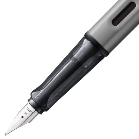 Light, lighter, LAMY AL-star: the writing classic made of resistant aluminium masters all challenges of everyday life in style. The transparent grip lies comfortably in the hand and, with an unobstructed view of the ink duct, turns the functional into a visual highlight. The series is ever inspiring with new special editions in current trendy colours and is thus an inspiring must-have in any pencil case.

Lightweight fountain pen with polished steel nib and ergonomic grip made of high-quality transparent pl