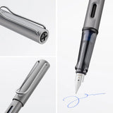 Light, lighter, LAMY AL-star: the writing classic made of resistant aluminium masters all challenges of everyday life in style. The transparent grip lies comfortably in the hand and, with an unobstructed view of the ink duct, turns the functional into a visual highlight. The series is ever inspiring with new special editions in current trendy colours and is thus an inspiring must-have in any pencil case.

Lightweight fountain pen with polished steel nib and ergonomic grip made of high-quality transparent pl