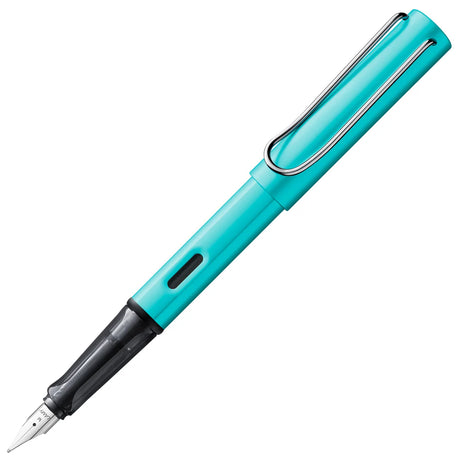 Light, lighter, LAMY AL-star: the writing classic made of resistant aluminium masters all challenges of everyday life in style. The transparent grip lies comfortably in the hand and, with an unobstructed view of the ink duct, turns the functional into a visual highlight. The series is ever inspiring with new special editions in current trendy colours and is thus an inspiring must-have in any pencil case.

Lightweight fountain pen with polished steel nib and ergonomic grip made of high-quality transparent pl