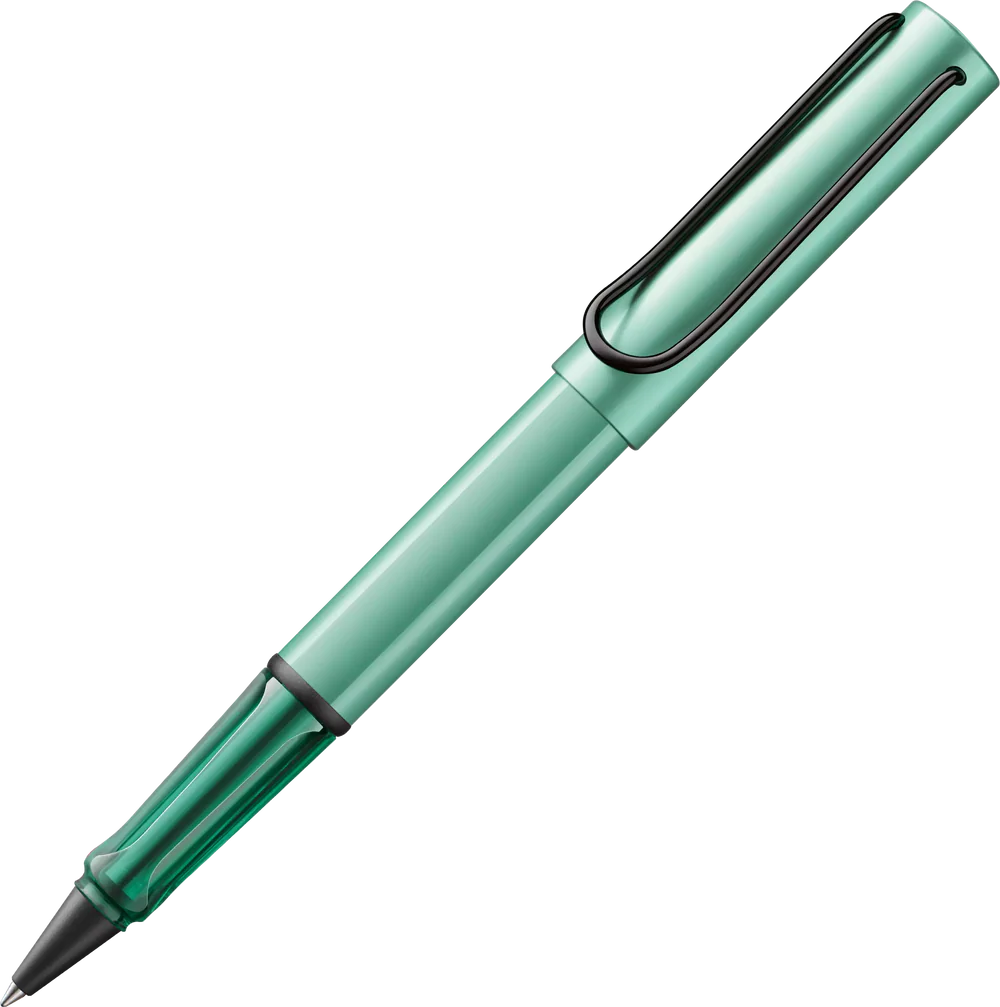 Light, lighter, LAMY AL-star: the writing classic made of resistant aluminium masters all challenges of everyday life in style. The transparent grip lies comfortably in the hand and, with an unobstructed view of the ink duct, turns the functional into a visual highlight. The series is ever inspiring with new special editions in current trendy colours and is thus an inspiring must-have in any pencil case.

Lightweight rollerball pen with ergonomic grip made of high-quality transparent plastic.

Distinctive m