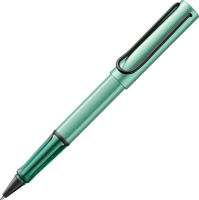 Light, lighter, LAMY AL-star: the writing classic made of resistant aluminium masters all challenges of everyday life in style. The transparent grip lies comfortably in the hand and, with an unobstructed view of the ink duct, turns the functional into a visual highlight. The series is ever inspiring with new special editions in current trendy colours and is thus an inspiring must-have in any pencil case.

Lightweight rollerball pen with ergonomic grip made of high-quality transparent plastic.

Distinctive m