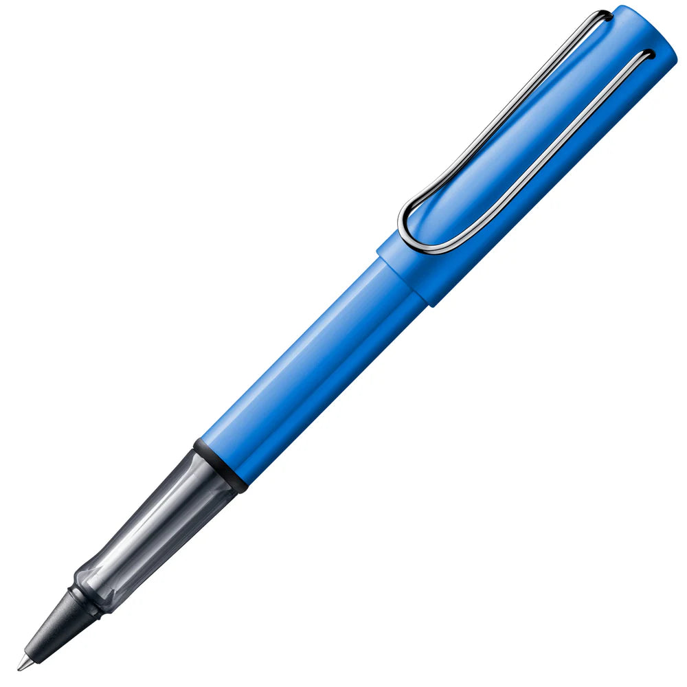 Light, lighter, LAMY AL-star: the writing classic made of resistant aluminium masters all challenges of everyday life in style. The transparent grip lies comfortably in the hand and, with an unobstructed view of the ink duct, turns the functional into a visual highlight. The series is ever inspiring with new special editions in current trendy colours and is thus an inspiring must-have in any pencil case.

Lightweight rollerball pen with ergonomic grip made of high-quality transparent plastic.

Distinctive m