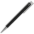 A clear form, great variety, innovative details: like the LAMY logo, this writing instrument stands out thanks to its simple design and, given the durable combination of materials, reliably performs in every situation.

The smooth-running clip-pusher unit tops off the compact functionality of the writing instrument and lets the statement-coloured body make its appearance. This means that anyone who appreciates fresh colour notes in their pencil case will be happy with the LAMY logo M+: in regularly released