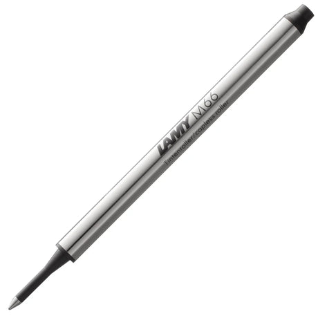 The LAMY M 66 metal rollerball refill ensures smooth, consistent writing and a precise, refined finish – perfect for everyday use. Available in blue and black for a medium line width – ideal for personalizing notes, letters, or sketches.

Refill for rollerball pens without cap and LAMY imporium.

Includes 1 refill.&nbsp;