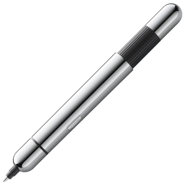 Innovative pocket pen full of transformative power.

The LAMY pico reaches unimagined greatness under pressure: the innovative pocket pen transforms into a full-size biro with just one finger movement thanks to an ingenious double push mechanism inside. Strikingly different and surprising, it brings a piece of innovation to even the smallest pencil case or even trouser pocket as a handy everyday companion.&nbsp;

Chrome finish&nbsp;with 1 refill of LAMY M 22 M black