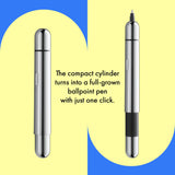 Innovative pocket pen full of transformative power.

The LAMY pico reaches unimagined greatness under pressure: the innovative pocket pen transforms into a full-size biro with just one finger movement thanks to an ingenious double push mechanism inside. Strikingly different and surprising, it brings a piece of innovation to even the smallest pencil case or even trouser pocket as a handy everyday companion.&nbsp;

Chrome finish&nbsp;with 1 refill of LAMY M 22 M black