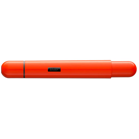 Innovative pocket pen full of transformative power.

The LAMY pico reaches unimagined greatness under pressure: the innovative pocket pen transforms into a full-size biro with just one finger movement thanks to an ingenious double push mechanism inside. Strikingly different and surprising, it brings a piece of innovation to even the smallest pencil case or even trouser pocket as a handy everyday companion.&nbsp;

&nbsp;Shiny neon orange lacquer finish with 1 refill of LAMY M 22 M black