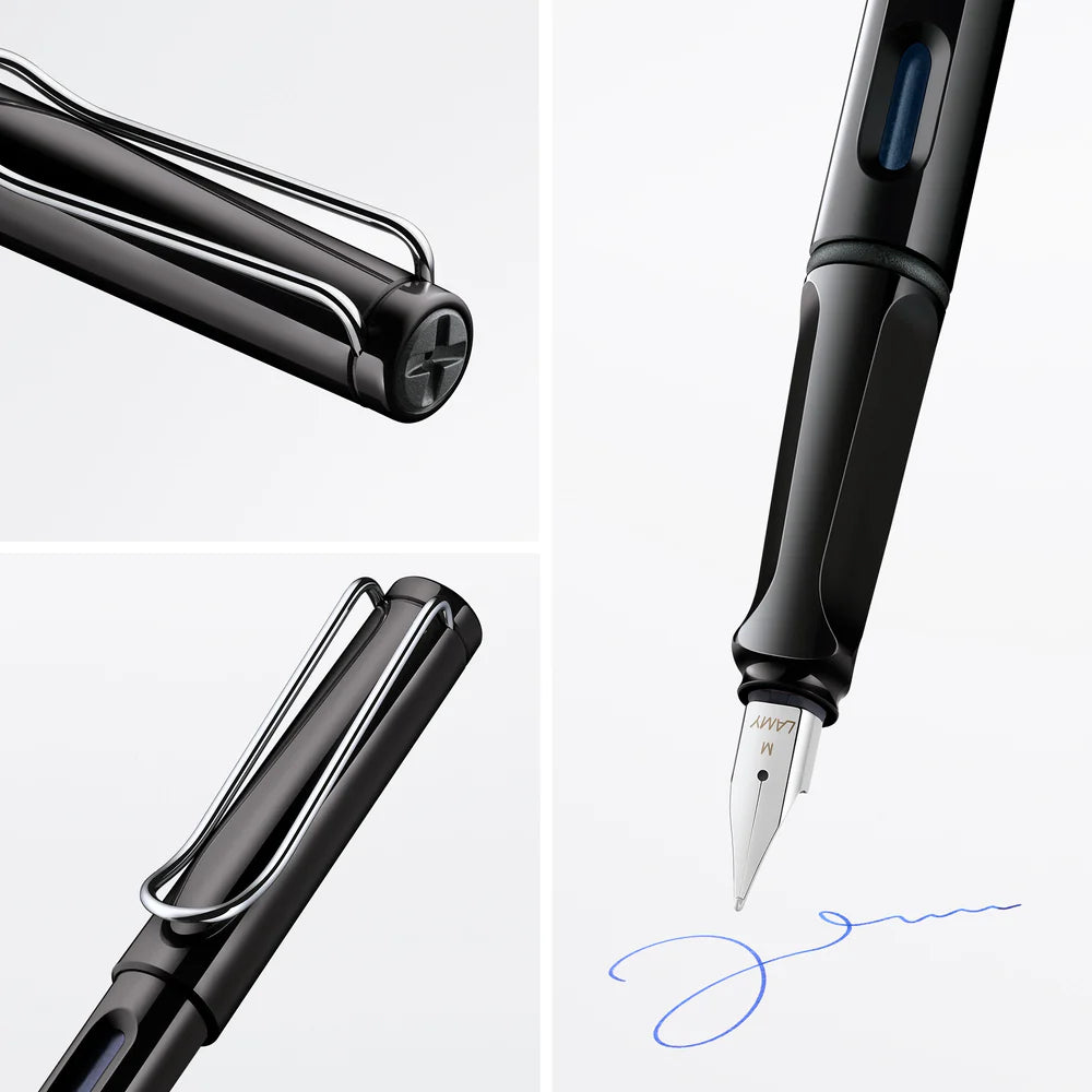Fountain pen, icon, global success: the LAMY safari has been a beloved classic since its introduction in the 1980s and enjoys a cult status untypical for a writing instrument. Countless colours and ever-changing special editions make hearts beat faster - whether for the pencil case or the carefully curated fountain pen collection.

The LAMY safari is more than the sum of its details: it is aesthetic, robust and individual. The distinctive, self-sprung clip keeps the writing instrument securely fastened in p